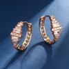 Brincos de pedras preciosas coloridas da marinha transfronteiriças brincos de turmalina vermelha de diamante feminino brincos de cristal de zircão de diamante rosa joias atacado