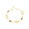 Vietnam Shajin Antigo Fa Esmalte Dourado Seis Cabaças Pulseira Latão Banhado a Ouro Azul Queimado Fulu Duplo Completo Pulseira