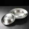 Tazón con Forma de Sombrero de Paja de Acero Inoxidable Estilo Coreano, Tazón de Cangrejo Dorado, Plato de Pescado encurtido, Plato Creativo de Res Hervida, Plato Comercial para Pasta