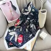 Verão Novo Estilo Lenço Quadrado Estampado Seda Artificial Lenço de Seda Gravata de Pescoço Feminina Lenço Decorativo Pequeno Versátil Lenço de Cabeça Francês Lenço Mulheres