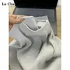 Suéter de malha base com gola alta média verde menta feminino para outono e inverno, peça interna, top justo, primavera