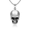 Comercio transfronterizo en eBay, joyería popular, colgante de calavera de hip-hop exagerado para hombres, collar de acero de titanio, accesorios