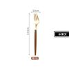 Vajilla de acero inoxidable transfronteriza, cuchillo, tenedor y cuchara, juego de cinco piezas principales, mango de clip con veta de madera, mango de madera de imitación, vajilla de estilo coreano, cuchillo y tenedor para carne.