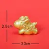 Micro Paisaje Zodiaco Caballo Dorado Auspicioso Hogar Escritorio Coche Escritorio Resina Manualidad DIY Decoración Adornos Pequeños
