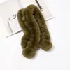 [Doble bola 12 bolas] Versión coreana de bufanda de felpa de imitación de piel de conejo Rex para mujer, bufanda cálida de otoño e invierno para estudiantes, jersey