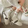 Calcetines para Mujer Estilo Coreano Otoño e Invierno Hilo de Punto Borde de Oreja Animales de Dibujos Animados Lindos Departamento Mori Estilo Universitario Calcetin para Mujer