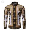 Camisa de moda con impresión digital 3D para hombre, cárdigan informal de Amazon, talla grande, manga larga, novedad de 2025
