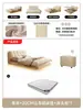 Tecnologia de Cama de Profiterole Cama de Suspensão de Veludo com Luz Cama de Casal Moderna Simples Cama de Tecido Cama de Casal com Armazenamento