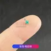 Pendientes de Aleación de Titanio F136 Cuadrados Pequeños y Redondos con Circonita Clavos para Nariz de Rosca Interna Clavos para Labios Joyería para Piercing de Titanio G23