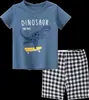 Ropa de Casa de Manga Corta para Niños Cangrejo Pequeño Traje de Verano para Niños Ropa de Aire Acondicionado Pijama de Dibujos Animados K061