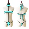 Ropa interior sexy para mujer europea y americana, traje de baño, bragas, sujetador sexy para mujer, perspectiva, traje de baño bikini de una pieza