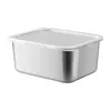 Caja Pequeña Cuadrada de Acero Inoxidable, Caja Cuadrada para Conservar Frescura, Caja de Almacenamiento para Refrigerador con Tapa, Caja Sellada a Prueba de Fugas para Muestras, Lonchera