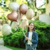 Balões de Filme de Alumínio Verdes Oliva com Coração de 18 polegadas Decoração de Adereços de Foto de Aniversário Flutuantes ao Ar Livre para Crianças Bebês de Um Ano