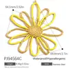 Yuhui Accesorios para Joyería DIY Transfronterizos Colgante de Acero Inoxidable con Flor de Goteo de Aceite Incrustaciones de Pedrería Corazón Chapado en Oro Real Accesorios DIY