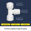 Conector Purificador de Água 2 Pontos Conexão Rápida Doméstico Cozinha Tubo de Água PE Acessório Pré-Filtro Água Pura