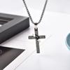 Collar Cruz de Cruces Transfronterizas Europeas y Americanas para Hombre Colgante de Hip-Hop Personalidad Cadena Larga para Suéter Accesorios de Acero Inoxidable para Mujer