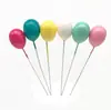 Balão pequeno tridimensional colorido decoração de bolo de aniversário para assar balão de confissão plug-in para bolo cartão de festa infantil