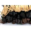 Corda fina de couro bovino genuíno com 1 mm de espessura Cor natural/Café/Preto Tira de couro trançada Material para linha de corte de embalagem de roupas e bagagens DIY