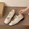 Zapatos Mary Jane estilo ballet con lazo para mujer, nuevo modelo primavera y otoño 2026, tacón plano, boca poco profunda, suela suave, zapatos casuales versátiles