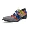 Zapatos de tacón alto con punta para hombre, talla grande, para exportación y ventas transfronterizas, nueva colección primavera/verano 2025, tacones altos retro de tacón grueso, adecuados para todas las estaciones.