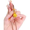 Tienda de Oro Mismo Estilo Arena Oro Punto Diamante Cicada Pequeña Cicada de Oro Colgante Collar Nuevo Estilo Chino Cuerda Hecha a Mano Colgante
