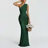 Moda Femenina Transfronteriza Europea y Americana Verano 2026 Nuevo Estilo Moda Ligera de Lujo Color Sólido Ajustado Sin Mangas Vestido Bodycon