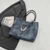 Bolsa Tote Francesa Leve e Luxuosa com Aparência Sofisticada Estilo Floresta Bolsa de Ombro Portátil Esportiva Estilo Preguiçoso