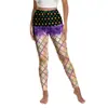 Calça de Carnaval Popular Transfronteiriça para Mulheres Europeias e Americanas Listras de Lantejoulas Contas Estampa Digital 3D Calça de Yoga Calça Esportiva