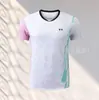 Nueva ropa deportiva de bádminton, camisetas de entrenamiento de manga corta, tallas unisex e infantiles, mismo estilo para hombres y mujeres, adecuada para competiciones juveniles y uniformes de equipo, disponible para compra al por mayor