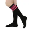 Calcetines altos de tres rayas para pantorrilla transfronterizos calcetines de señora calcetines de pierna estilo japonés calcetines a rayas calcetines hasta la rodilla estilo académico calcetines JK