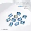 Accesorios para decoración de uñas, pedrería rectangular de 6*8, pedrería de ángulo recto, pedrería tipo terrón de azúcar de cuatro esquinas, decoración de uñas con diamantes de forma irregular y base puntiaguda