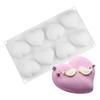 Vendas Diretas de Fábrica Novo molde de bolo mousse em forma de coração de 8 peças Dia dos Namorados atividade de amor DIY bolo de silicone de cozimento