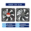 8025 9025 12025 Ventilador de Resfriamento 12V24 Gabinete Fonte de Alimentação CA/CC Aquecedor Forno Resfriador