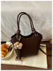 Bolso de Cubo de Moda de Textura Tejida de Nicho para Mujer Nuevo Transfronterizo Estilo Coreano Ins Retro para Viajes Diarios Hombro Único Bandolera