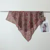 2026 Nuevo Bufanda Cuadrada Pequeña de Algodón Terciopelo Estampada por Ambos Lados para Primavera y Verano Bufanda de Cuello Versátil y Elegante para Mujer que Realza el Cutis