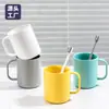 Vaso para Enjuague Bucal Hecho en Fábrica con Base, Estilo Ins Nórdico, Vaso Sencillo y Lujoso para Cepillo de Dientes de Pareja, Portacepillos de Dientes