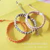 Pulsera de cuerda trenzada estilo europeo y americano color DIY pulsera ajustable a mano trenzado de hilo de jade