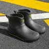 Zapatos de goma antideslizantes impermeables para hombre, cocina, trabajo, botas de lluvia, zapatos de agua, zapatos de lluvia, zapatos de pesca con desodorante para hombre