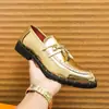 Zapatos de Hombre Transfronterizos, Zapatos de Cuero Puntiagudos Casuales Británicos, Zapatos Casuales de Peluquero de Moda, Zapatos de Cuero con Borlas Estilo Coreano para Hombre