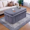 Nueva Cubierta Eléctrica Calefactora de Mesa de Forro Polar, Cubierta Eléctrica Calefactora para Mesa de Centro Rectangular, Cubierta Eléctrica de Chimenea para Invierno