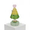 10.5cm Base Giratoria de Cerámica Jingdezhen Adorno de Árbol de Navidad Manualidades de Vidrio Cerámicas Navideñas
