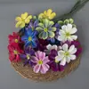 Flores Artificiales con Tres Cabezas, Flores Falsas para Decoración de Jardín, Decoración del Hogar, Arreglos Florales para el Hogar, Ramos de Flores, Decoración del Hogar