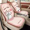 Cojín para Asiento de Coche, Universal para Todas las Estaciones, Funda para Asiento de Coche, Almohadilla Protectora, Gatito de Dibujos Animados, Cojín de Asiento de Coche de Seda Helada Transpirable para Verano