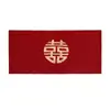 Funda de Tela Roja para Mesita de Noche de Boda con Carácter de Doble Felicidad Estilo Chino, Tapete a Prueba de Polvo, Decoración de Habitación de Boda, Mesa de Noche Festiva