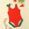 Traje de baño de una pieza para bebé niña de comercio exterior 2024 Nuevo Traje de baño de una pieza para bebé niña Hombros de aguas termales Traje de baño transfronterizo