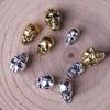 Xizang Modelo de Calavera de Plata Accesorios de Halloween Decoración de Terror Pulsera Craniforme de Calavera Pequeña Joyería para Perforaciones Accesorios Cuentas Sueltas