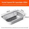 Caixa de Papel Alumínio Especial para Churrasco Descartável Caixa de Almoço Atacado Retangular Embalagem para Levar Fabricante de Caixa de Almoço de Papel Alumínio para Fast Food