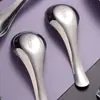 Acero Inoxidable 316 Cuchara para Niños de Grado Alimenticio Cuchara para Comer de Bebé Cuchara Retro de Lingote Engrosada Cuchara para Comida Complementaria Cuchara Redonda