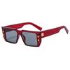Gafas de Sol Retro Personalizadas Estilo Ins, Gafas Modernas de Pasarela, Nuevas Gafas Cuadradas de Moda Transfronterizas con Protección UV