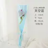 Bolsa de Embalaje de Flor Individual con Forma de Corazón de Nuevo Estilo, Materiales de Embalaje Floral DIY para Floristería, Bolsa Transparente Opp para Ramo al por Mayor